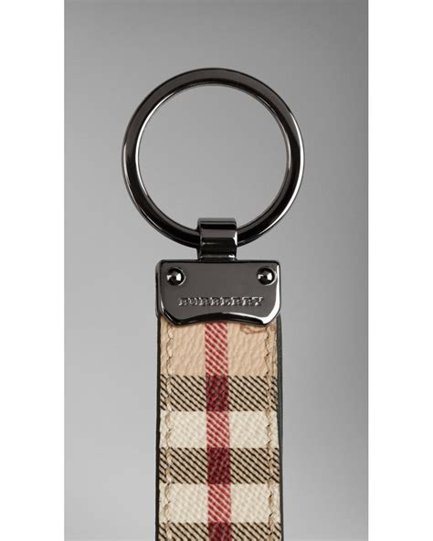 burberry haymarket keyring|Burberry Haymarket Check and Leather Key Ring .